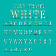 elegant white alphabets and numbers collection N4
