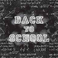 Welcome back to school chalkboard background with handwriting N2