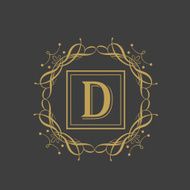 Premium monogram with English Alphabet D