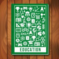 Vector Education Concept E-learning and Science Icons