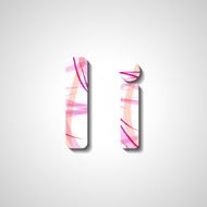 Colorful letter alphabet N42
