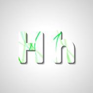 Colorful letter alphabet N43