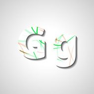 Colorful letter alphabet N44