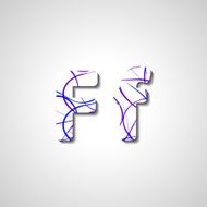 Colorful letter alphabet N45
