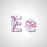 Colorful letter alphabet N46