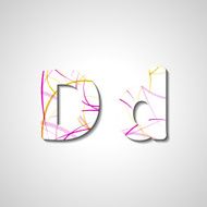 Colorful letter alphabet N47