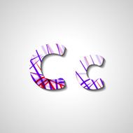 Colorful letter alphabet N48