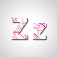 Colorful letter alphabet N49