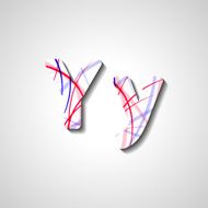 Colorful letter alphabet N50