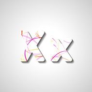 Colorful letter alphabet N51
