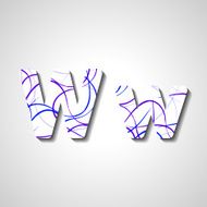 Colorful letter alphabet N52