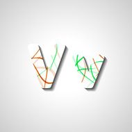 Colorful letter alphabet N53