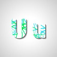 Colorful letter alphabet N54