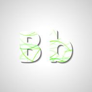 Colorful letter alphabet N56