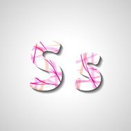 Colorful letter alphabet N57
