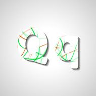 Colorful letter alphabet N59