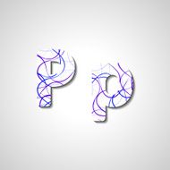 Colorful letter alphabet N60