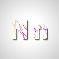 Colorful letter alphabet N62