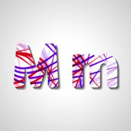 Colorful letter alphabet N63
