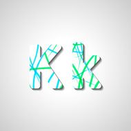 Colorful letter alphabet N65