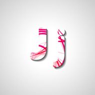 Colorful letter alphabet N66