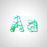 Colorful letter alphabet N67