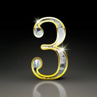 3d gorgeous diamond number 3
