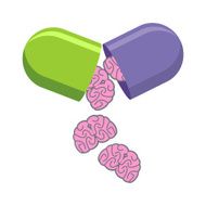 Pill with brains Tablet for mind Medical drug increase IQ