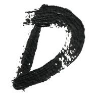 D - Black handwritten letters on white background Acrylic color