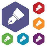 Pen rhombus icons