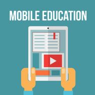 Mobile education concept Vector illustration N2