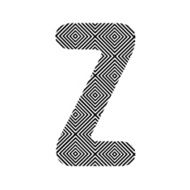 Square pattern alphabet Z