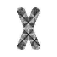 Square pattern alphabet X