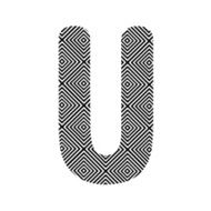 Square pattern alphabet U