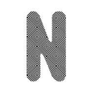 Square pattern alphabet N