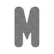 Square pattern alphabet M