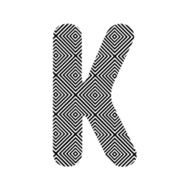 Square pattern alphabet K
