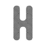 Square pattern alphabet H