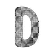 Square pattern alphabet D