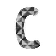 Square pattern alphabet C