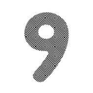 Square pattern number nine