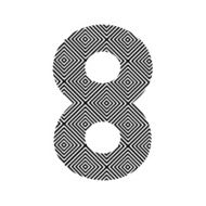 Square pattern number eight