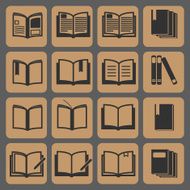 Book icons vector illustration N2