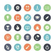 Set of flat design icons with long shadows N3