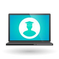 Laptop with a student