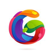 G letter volume colorful logo with splash N2