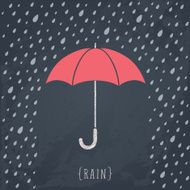 Umbrella on chalkboard