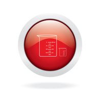 Vitro red glossy button