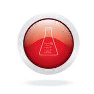 Vitro red glossy button N2