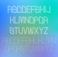 Thin alphabet design vector eps10